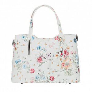 NWT Italian Leather Floral Print Handbag